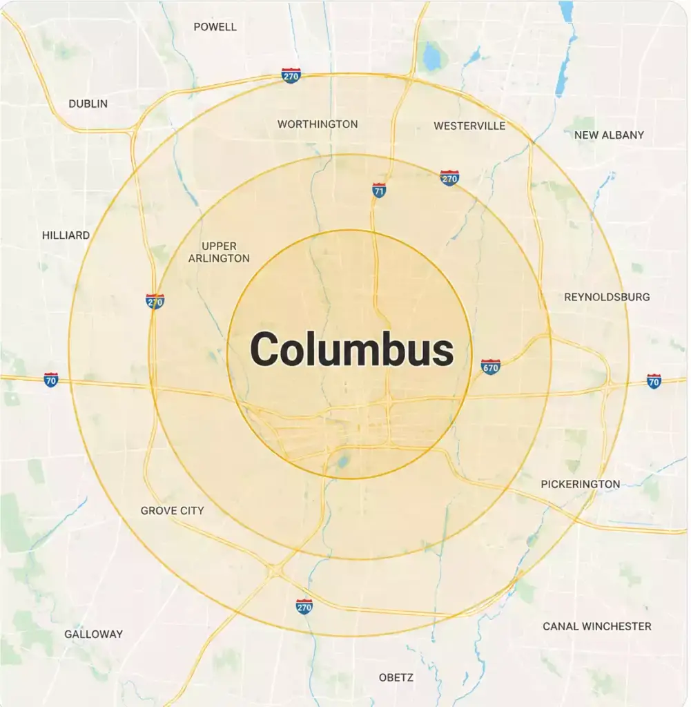 Columbus map